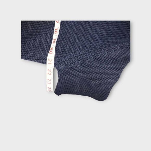 Lauren‎ Ralph Lauren Womens Sweater Sz Large Navy Cotton Nautical Coastal Preppy - Picture 9 of 9